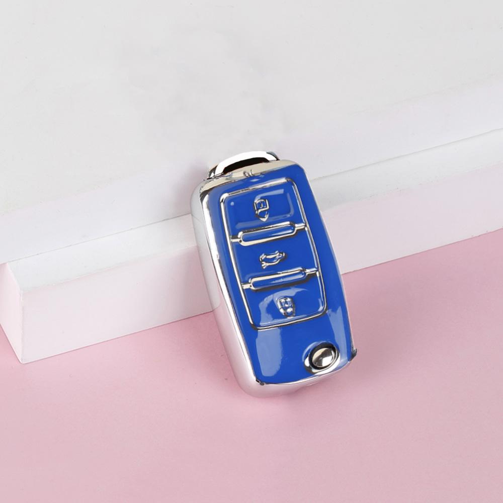 Car Key Cover Case Holder Keychain For Vw Volkswagen Polo Golf Passat Beetle Caddy T5 Up Eos Tiguan Jetta For Skoda Octavia A5