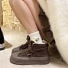 Women's Casual Sneakers 2024 Winter Fashion New Shoes for Women Short Plush Flat Cotton Shoes Platform Ladies Walking Shoes