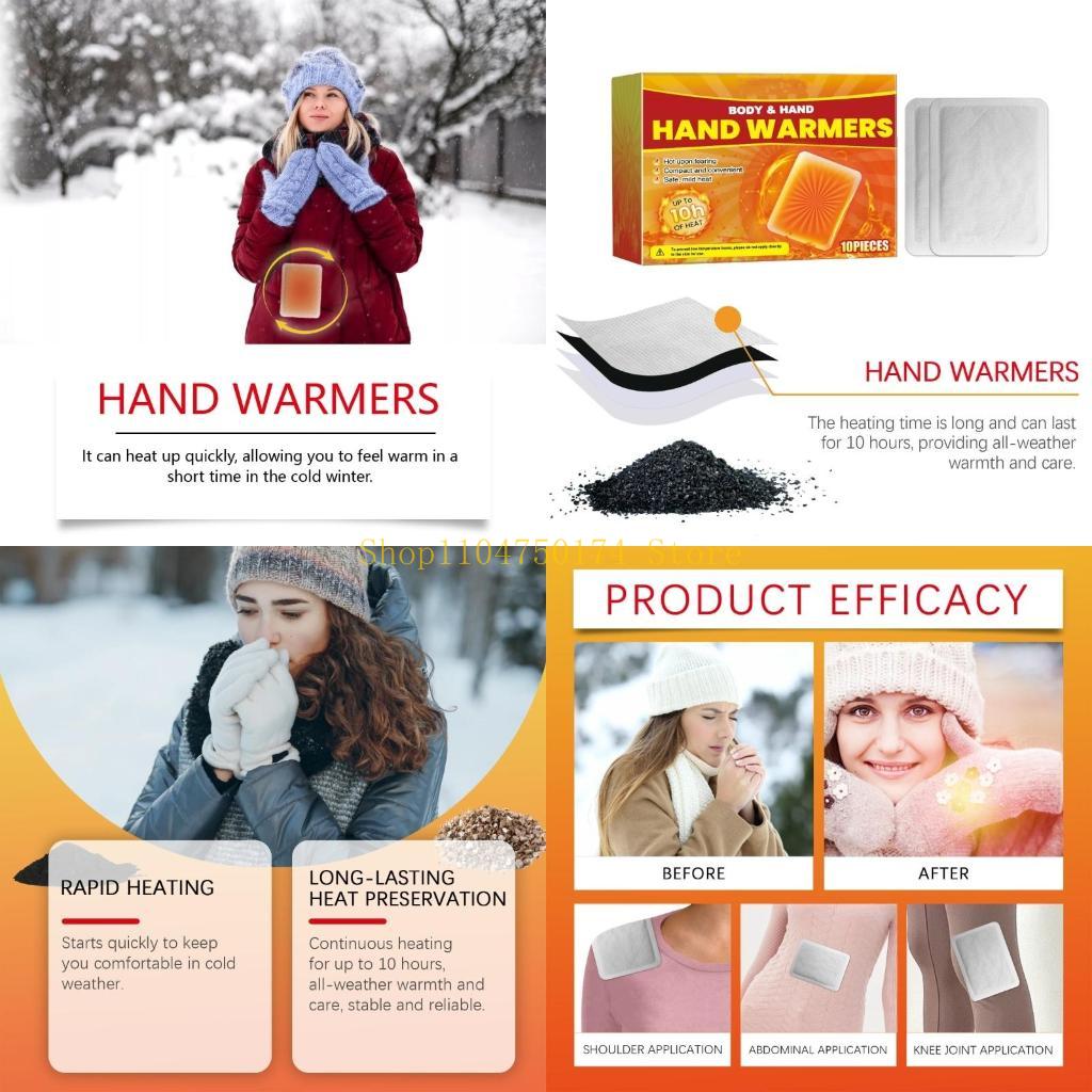 Hand Warmer Pads for Cold Hand Relief, 10Hour Heat, Thin and Comfortable Hand Warmers Heat Pads 10PCS Bag top sale