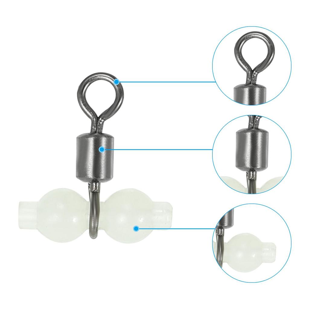PATIKIL 3 Way Swivel 20 Pack Crossline T Turn Rolling