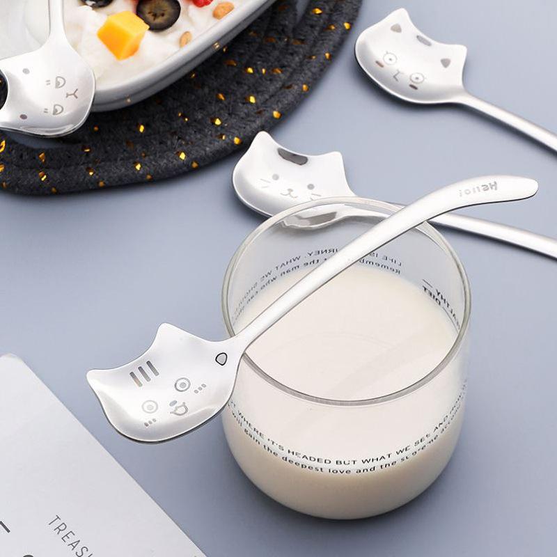 1PCS Funny Long Tail Cat Coffee Spoon