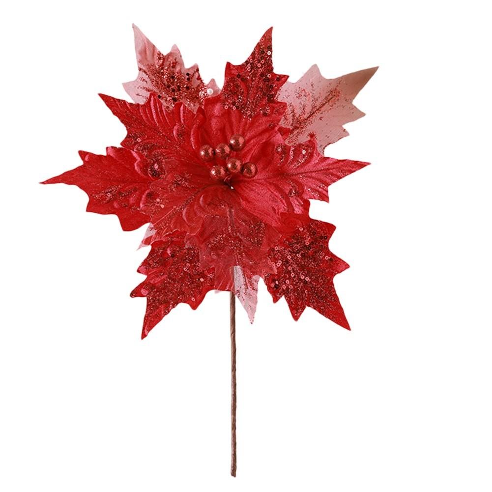 

30*35CM Flannel Sequin Simulated Christmas Flowers DIY Flower Arrangement