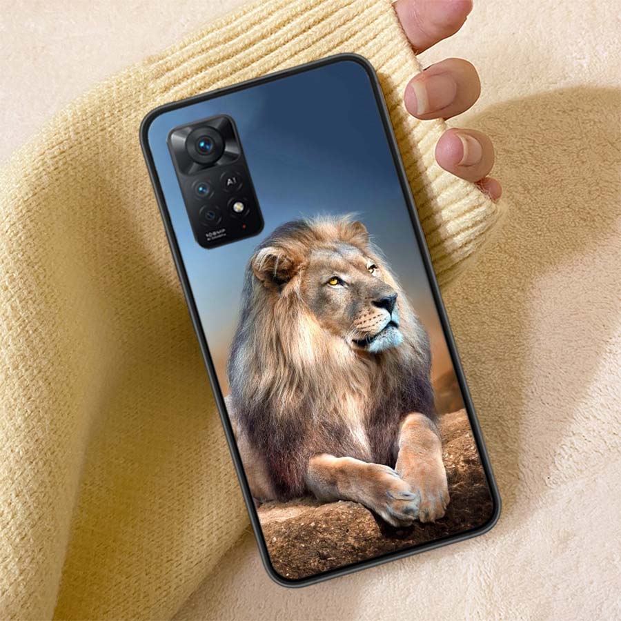 Lion Alpha Male Cub Phone Case For Redmi 13C 14C Note 14 13 Pro Plus 5G Clear Capa 12 12C 10A 10C 10 9A 9C 9T 9 8 Pro Cover TPU