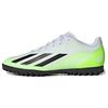 X Crazyfast.4 TF Turf PU Synthetic Leather Soccer Shoes Unisex Black White Green IE1583