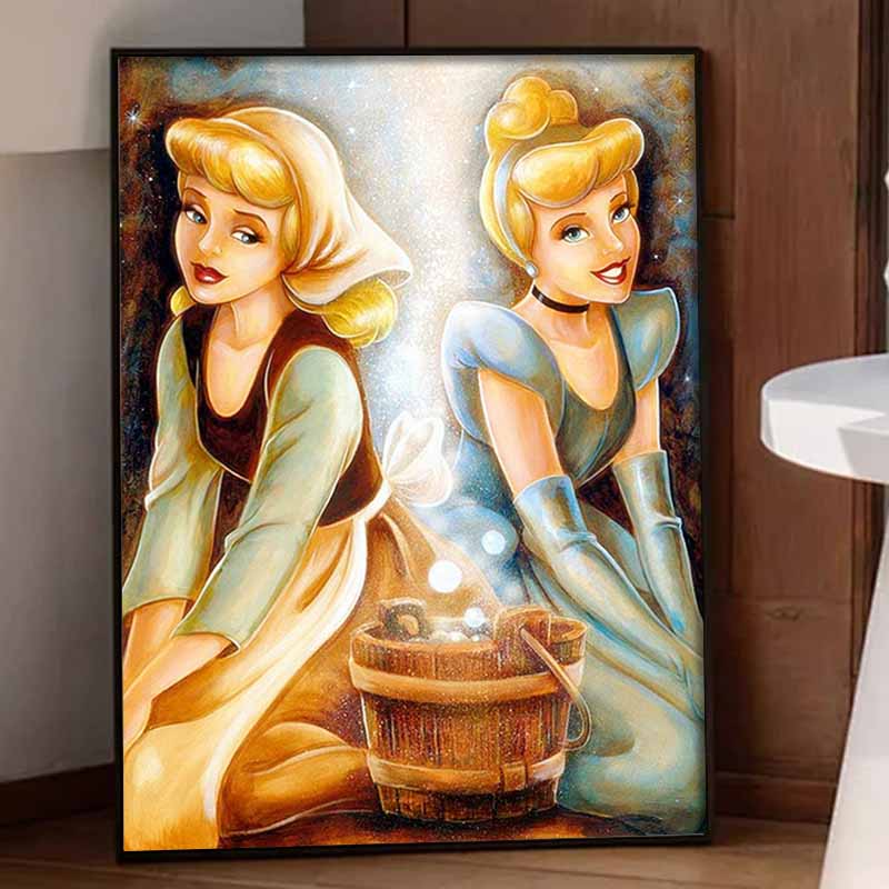 Disney Diamond Painting Cinderella 5D Handmade DIY Gift Diamond Painting Set Art Home Decor