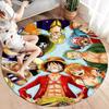 Anime One Piece Round Area Rug Carpet Rug For Living Room Bedroom Sofa Playroom Decor Nonslip Floor Mat