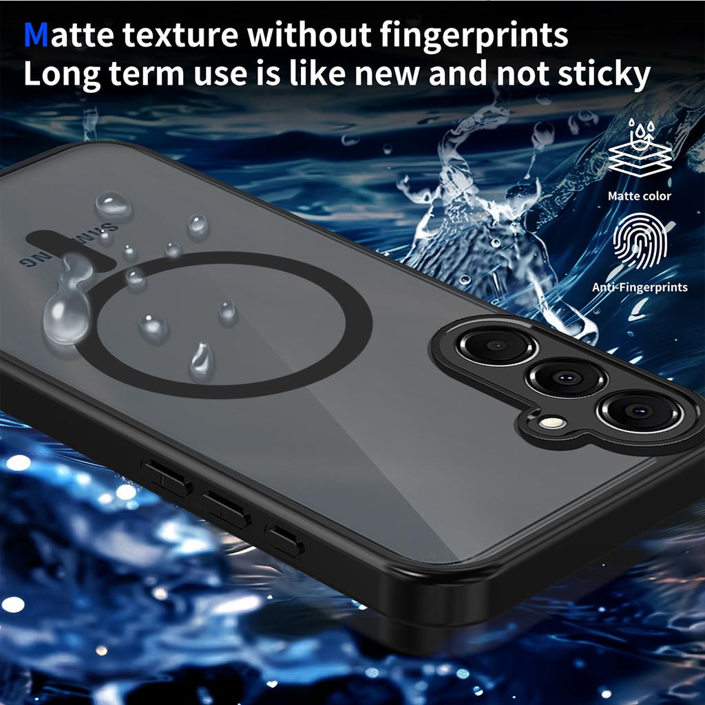 For Samsung Galaxy A16 4G/5G Magnetic Case Skin Touch Matte Translucent PC + TPU Anti-Drop Phone Cover