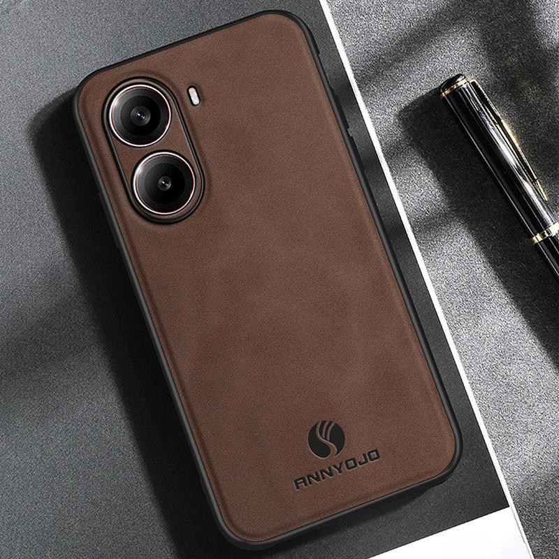 ANNYOJO Pro Xiaomi Redmi Turbo 4 5G Pouzdro PU Kůže+PC+TPU Ochrana proti pádu Zadní kryt telefonu