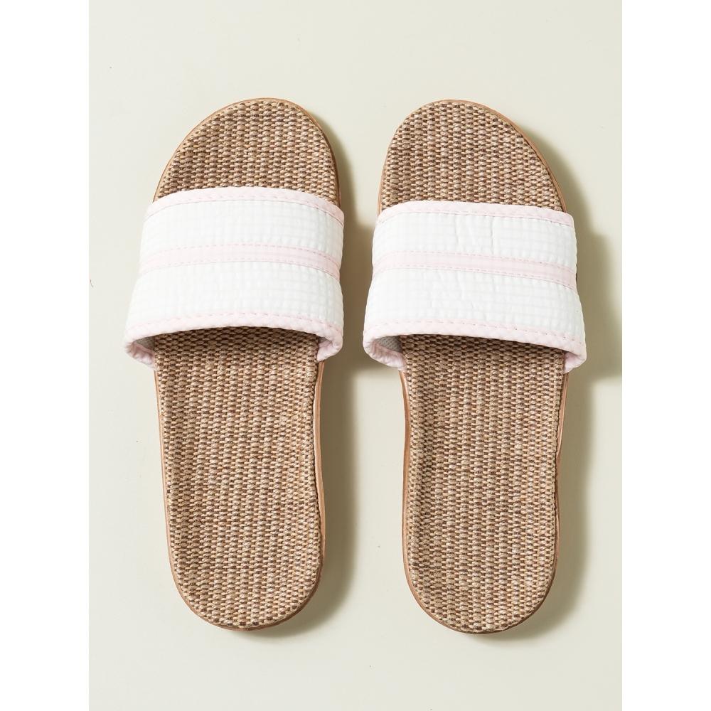 Daiso Line Band Linen Slippers 250 Mm