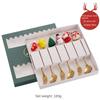 Christmas Cutlery Gift Set Stainless Steel Spoon Home Gift Spoon Set Gift Box Santa Claus Reindeer Coffee Spoon Dessert Spoon