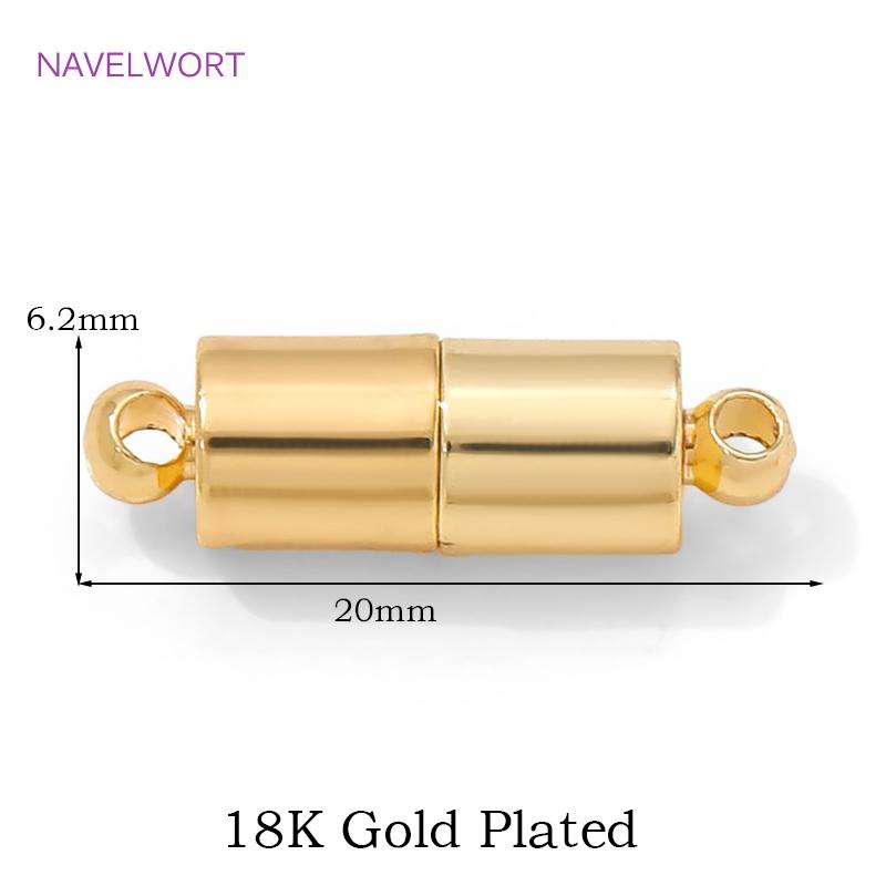 18K Gold Plated Heart Magnet Clasps Charms Brass Metal Magnetic Connector For Bracelet Necklace Making DIY Accessories Wholesale