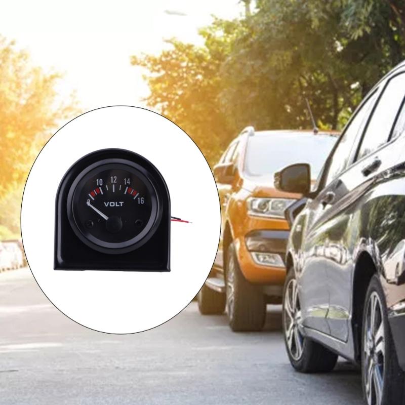 12V Car Universal Voltmeter, Voltage Gauges, Universal Voltage Meter,52mm/2inch Voltage Meter Gauges 8-16V