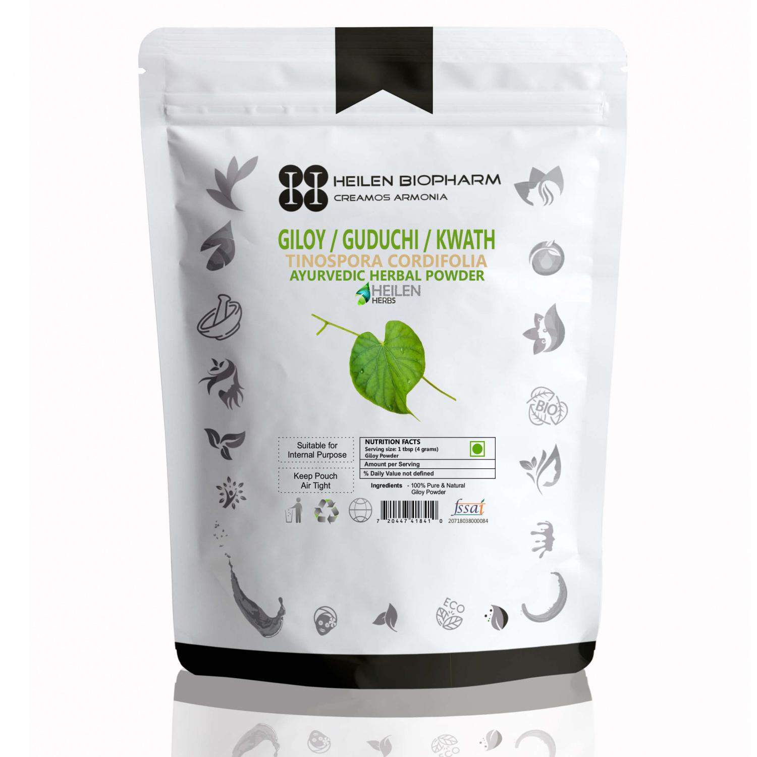 

Гілою (Гудучі) Кватх (200 г), Giloy (Guduchi) Kwath Herbal Powder, Heilen Biopharm