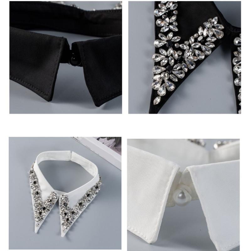 Strass-verzierter bequemer Polyester-Faux-Kragen für Geschäftsveranstaltungen und Abendanlässe
