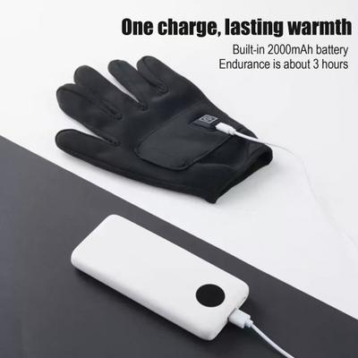 USB Heated Gloves with Digital Display Portable Smart Thermostatic Electric Heated Fingerless Gloves Hand Warming Gloves for Outdoor Work Cycling