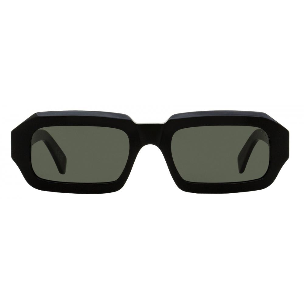 Retrosuperfuture Unisex Rectangular Sunglasses Fantasma 17i Black 54mm 17i
