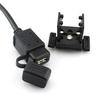 Motorcycle Handlebar Charger with Inline Waterproof Power Supply Socket 5V 2.1A USB Motorcycle Socket for Cell Mobile Phone
