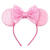 9.5 CM New Cute Glitter Crown Hairband Sequins Bows Mouse Ears Headband Kids Festival Party Cosplay Headband