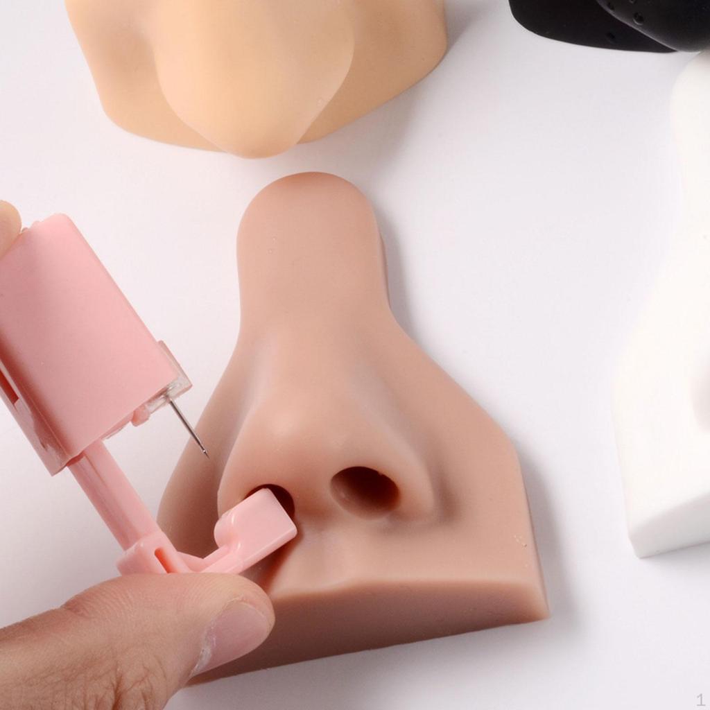Soft Silicone Nose Model Body Display Props Flexible for Practice Teaching Instructions Jewelry