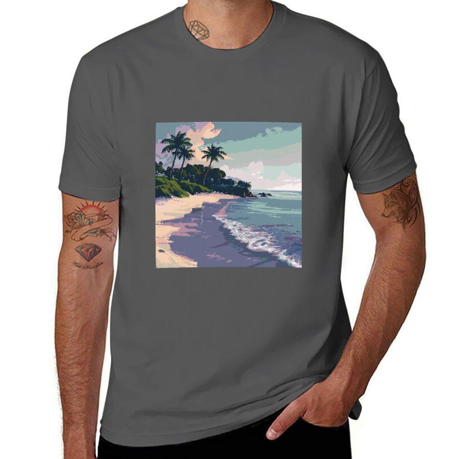 

Pixel Beach V.2 T-Shirt man tshirt man graphic t shirt T-Shirt 4XL