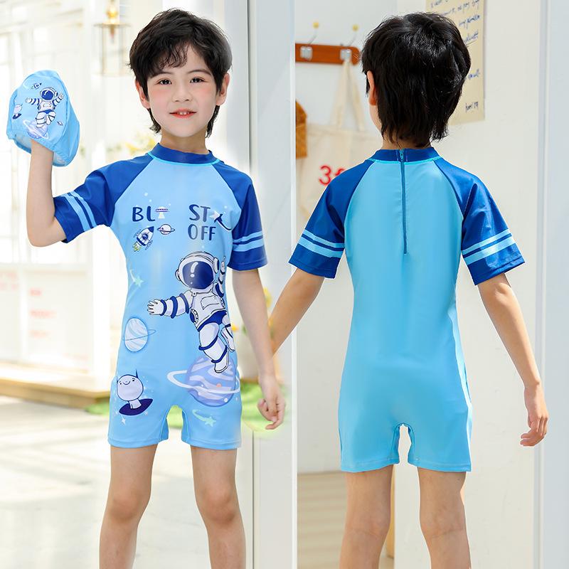 Pojkars 2024 Baddräkt i ett stycke: Ny stil för bebisar till mellanstora barn