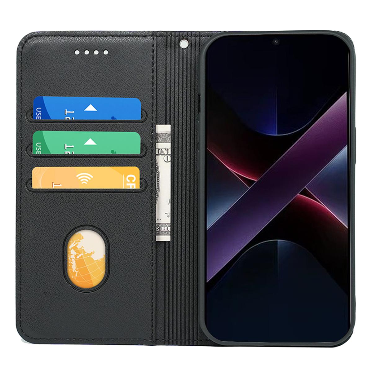 

HX01 For Xiaomi Poco X7 Pro 5G/Redmi Turbo 4 5G Wallet Case Magnetic Closing PU Leather Phone Cover Purple