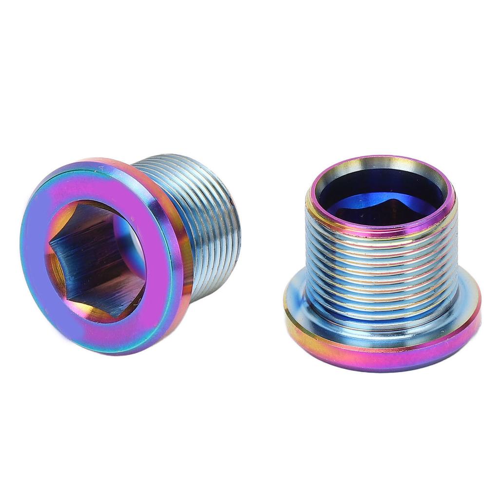 Bike Crank Screw Rust Proof Metal Chain Wheel Nut Bike Crankset Arm Fixing Screw for Road Bikes 2pcs