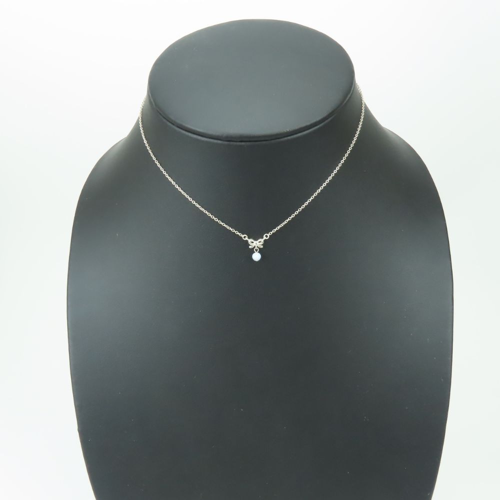 Used courreges Necklace Silver925 2.6g Silver ribbon