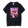 Miley Cyrus T Shirt Homage Vintage Singer S To 5XL IN075 Vintage Washed Casual Graphic Slightly Streetwear Versatile