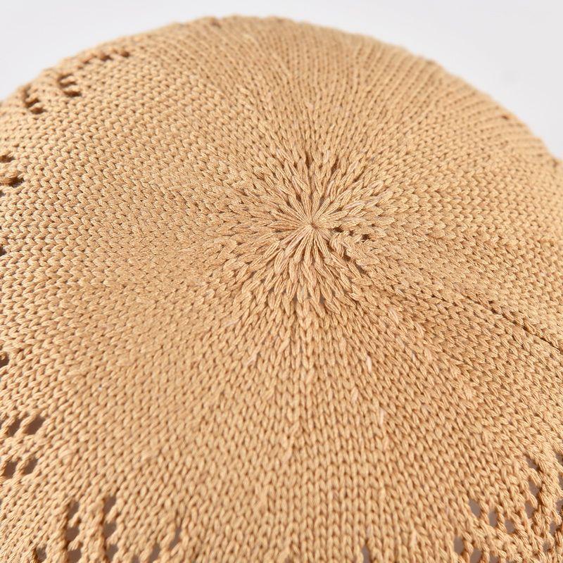Spring and Summer Hat Thin Fashionable Breathable Women's Outdoor UV Resistant Mesh Knitted Duckbill Cap