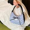 Love Heart Bow Shoulder Bag Polka Dot Hobo Bag Casual Underarm Bag  Female