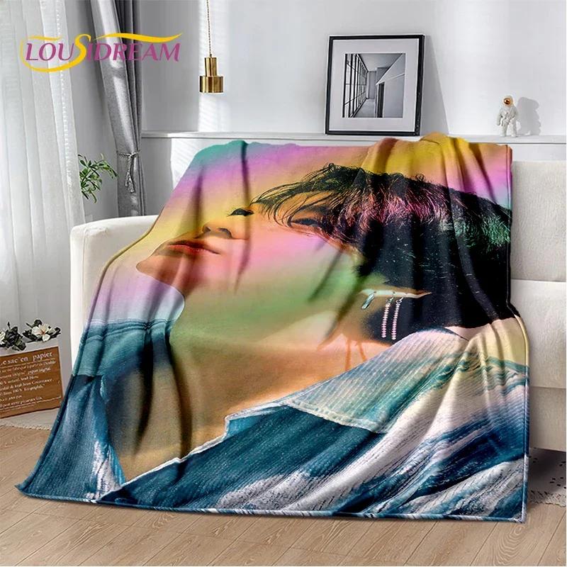 3D Kpop Jeon Jung Kook Jk JIMIN Star Blanket,Soft Throw Blanket for Home Bedroom Bed Sofa Picnic Travel Office Cover Child Gift