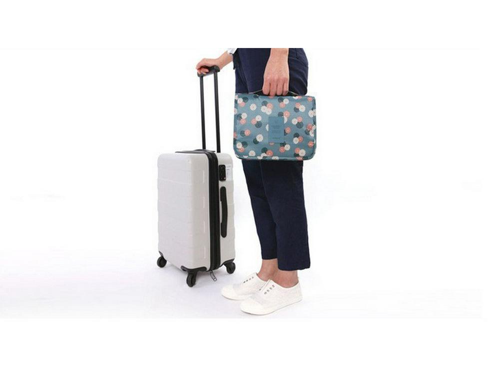 Foldable Women's Travel Wash Bag with Hanging Hook