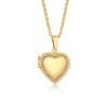Cubic Zirconia Pendant Necklace for Women, Stainless Steel Chain Trendy Jewelry, Square Heart CZ Stone Boho Jewelry