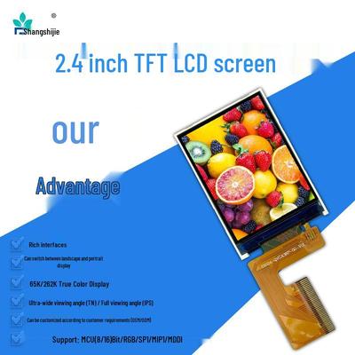 2.4" TFT Color LCD Display with ST7789V Driver IC, 36-Pin Plug-in Connection