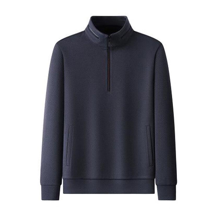 

ROMON Men s 2025 Stand-Collar Zip Pullover Sweatshirt
