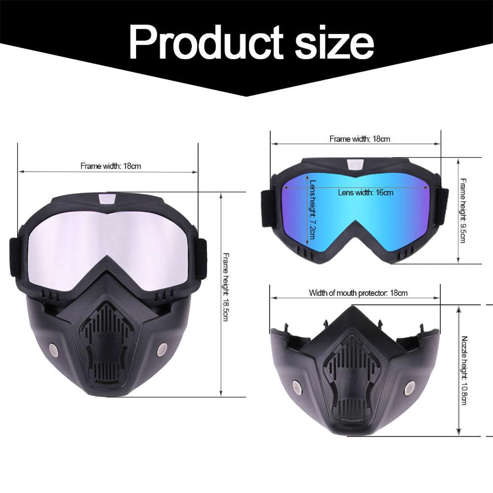 Motorcycle General Goggles Dustproof  Glasses Adjustable Motorcycle Goggles Breathable Full Face Protective Dirt Bike Motorbike