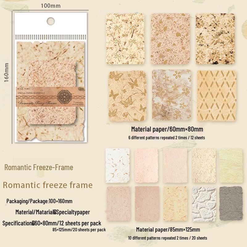 Ancient-Style Floral Embossed Paper Journal for Decorative Hand Account