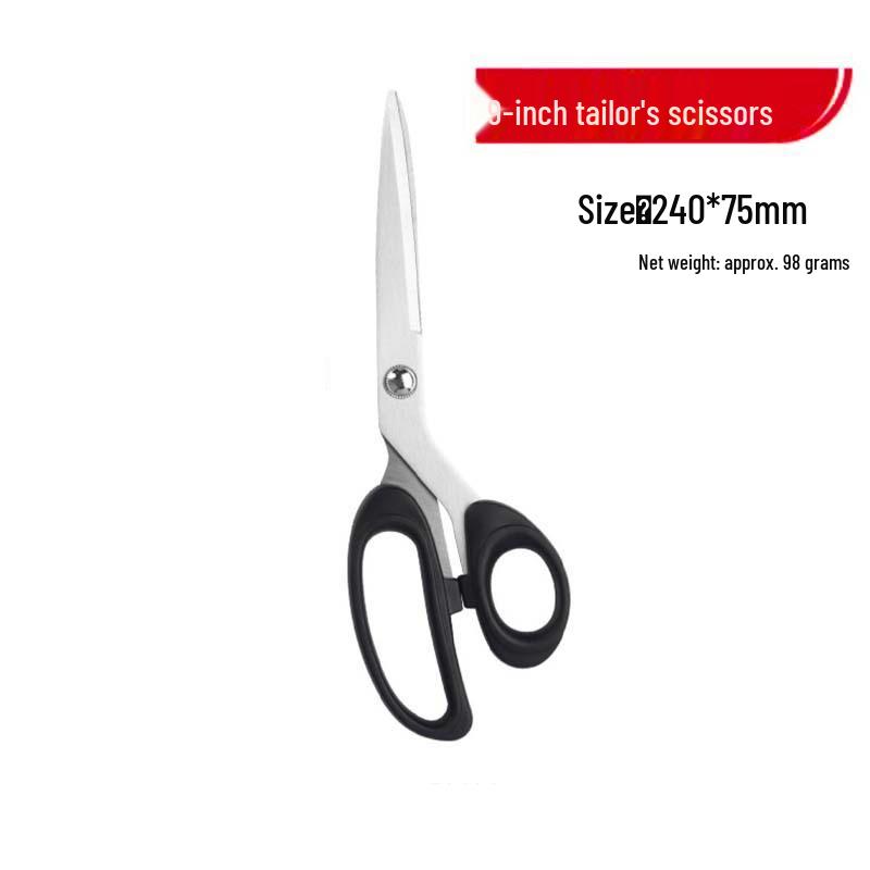 Large Stainless Steel Tailor Scissors: Ideal for Home, Office, Clothing, Leather, Rope, and Fabric Cutting