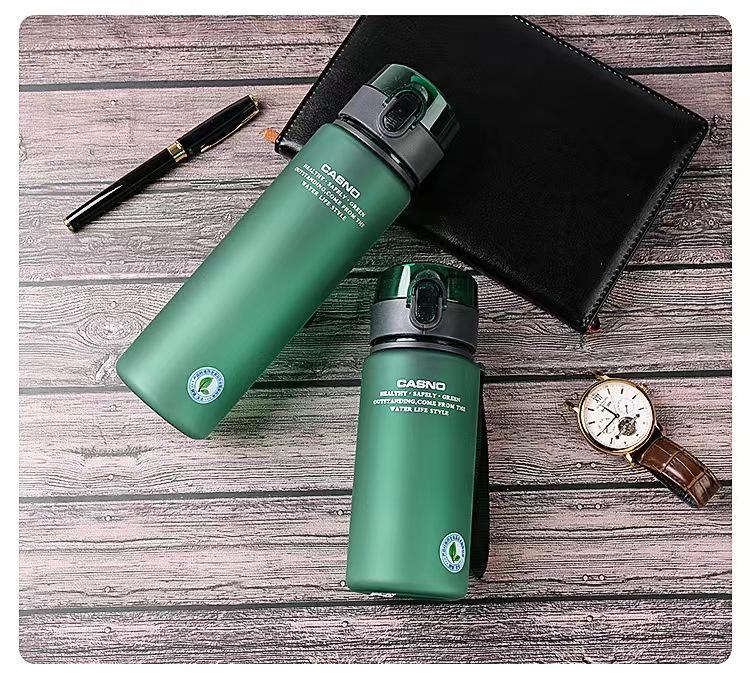 Casino Student Portable Sports Water Bottle with Bullet Cover – Frosted, Large Capacity, Outdoor & Direct Drinking Design.