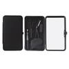 Men's Stainless Steel Grooming Set: Beard, Eyebrow & Nose Hair Trimmer with Mirror & Storage Box