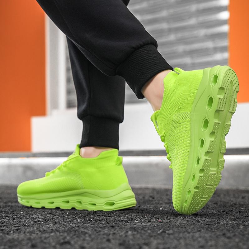 Outdoor Running Shoes Men Lightweight Anti-slip Wear-resistant Casual Shoes Comfortable Men Lace-up Breathable Sport Shoes Men