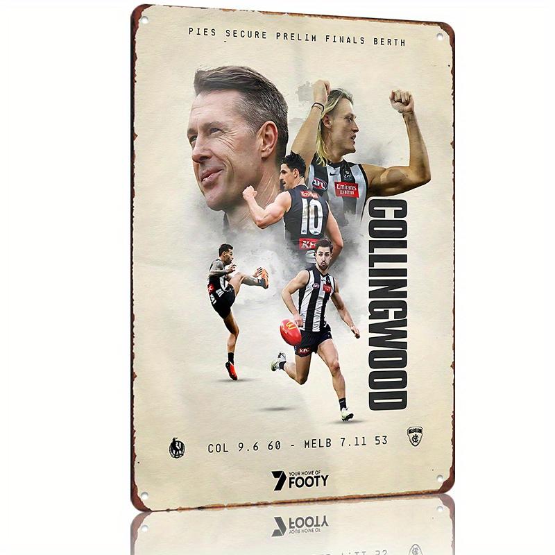 

Collingwood AFL Team Victory Poster Official Merchandise Metal Tin Sign Vintage Wall Art for University Bar Cafe Ga aluminum 20x30cm
