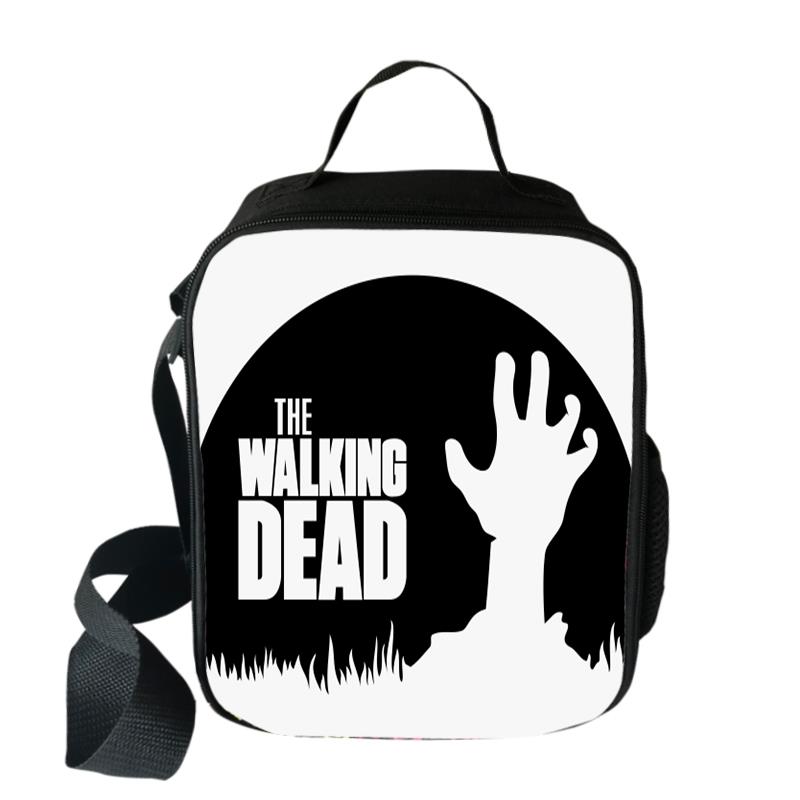 Classic Crossbody The Walking Dead Lunchbox Thermal insulation Food Lunch Bag 3D Printed Picnic Insulated Handbags Ice Bags