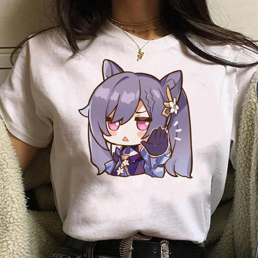 Genshin Impact top women funny summer tshirt female funny harajuku Japanese clothes