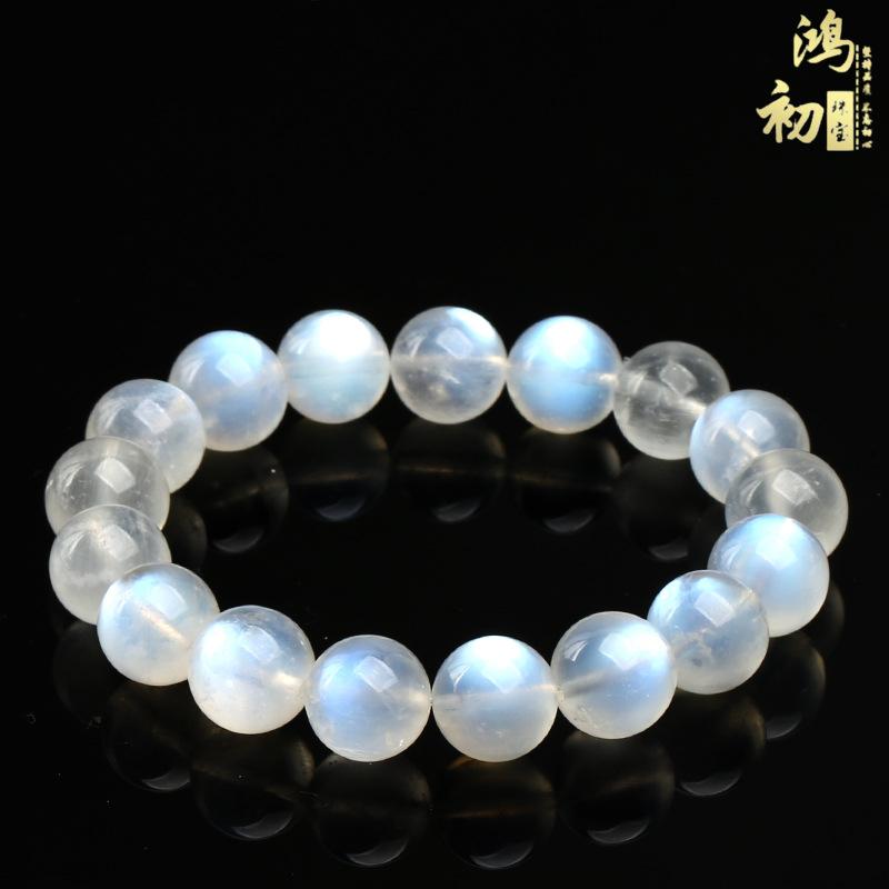 Hongchu Crystal Natural Cream Blue Moonstone Bracelet Fresh Blue Moonstone Bracelet