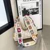 Bohemian Style Colorful Flower Pattern Woven Crossbody Bag With For Daily Use