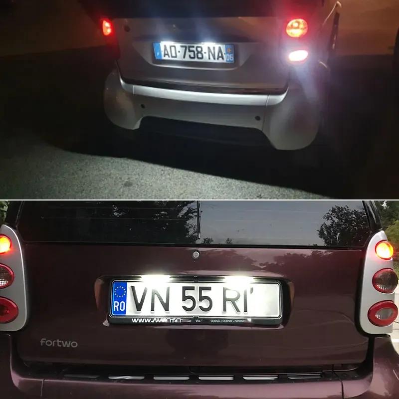 2pcs Car LED License Plate Number Light Lamp Error Free For Benz Smart Fortwo Coupe Convertible 450 451 W450