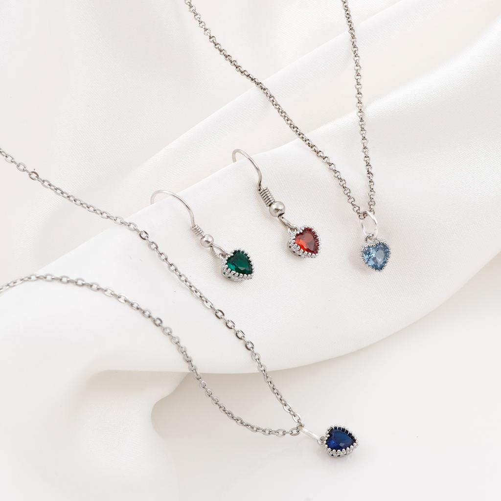 2PCs Birthstone Charms Heart Rhinestone Pendants For Necklace Bracelet Jewelry Making Diy Findings 8x6.5mm