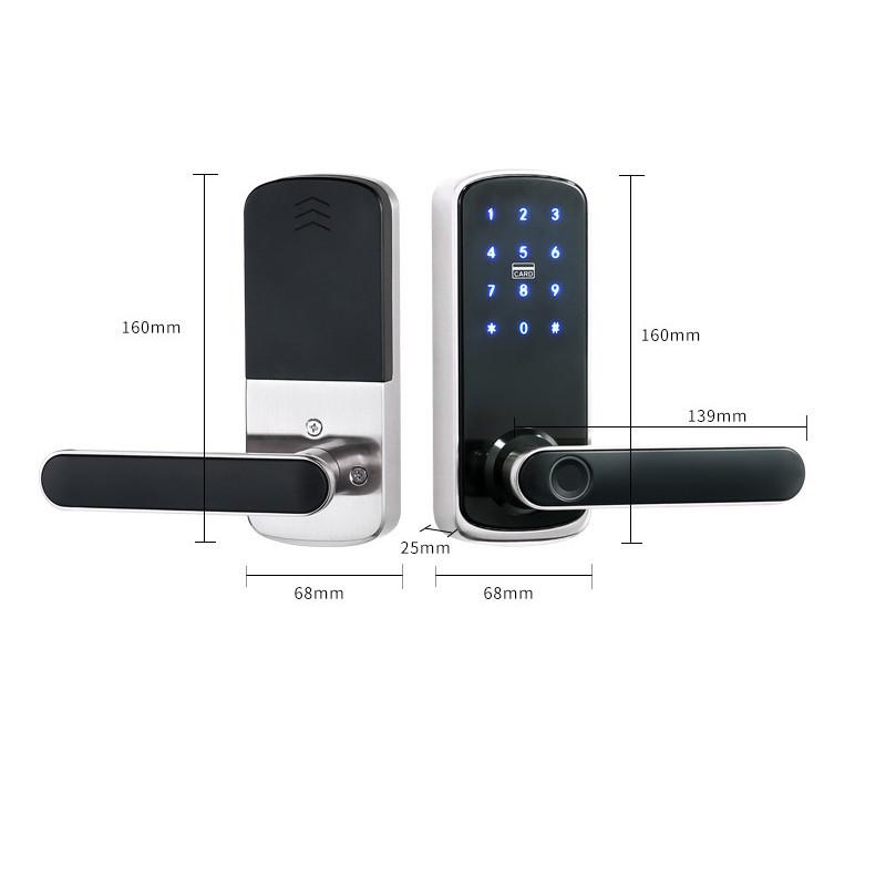 Single Tongue Fingerprint Lock Remote Password Aluminum Door Lock WIFI Bluetooth Smart Lock